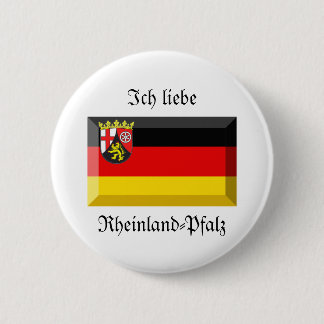 Rheinland-Pfalz Flag Gem 6 Cm Round Badge