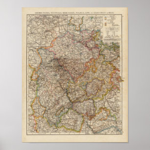 Rhenish Prussia, Westphalia, HesseNassau Poster
