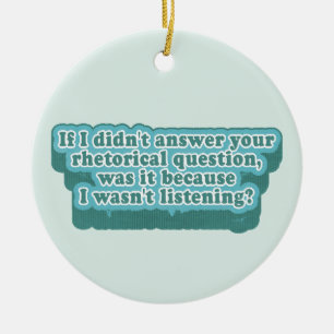 Rhetorical Questions Funny Grammar Ceramic Tree Decoration