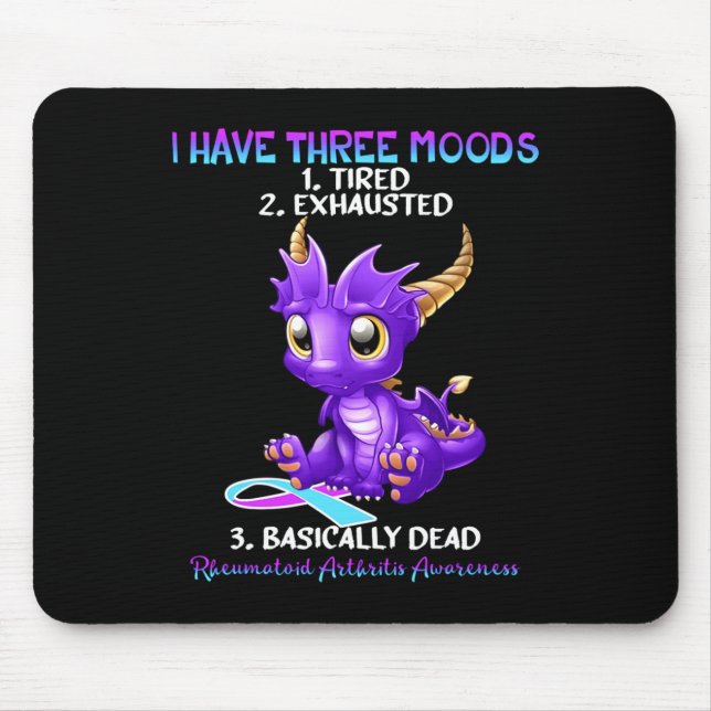 Rheumatoid Arthritis Awareness Dragon I Have Three Mouse Pad (Front)