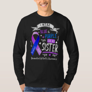 Rheumatoid Arthritis Awareness I Wear Purple Blue  T-Shirt
