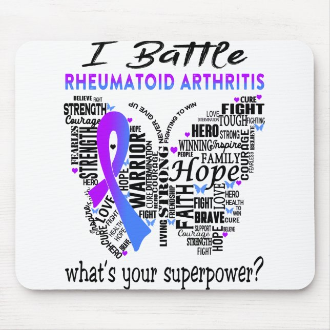 Rheumatoid Arthritis Awareness Month Ribbon Gifts Mouse Pad (Front)