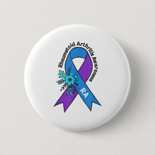 Rheumatoid Arthritis Awareness Ra Warrior Survivor 6 Cm Round Badge