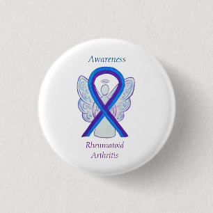 Rheumatoid Arthritis Awareness Ribbon Angel Pin