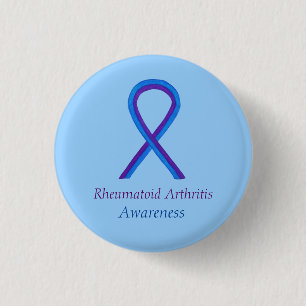 Rheumatoid Arthritis Awareness Ribbon Custom Pin