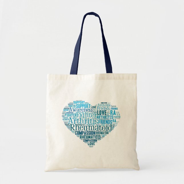 Rheumatoid Arthritis Awareness Tote Bag (Front)