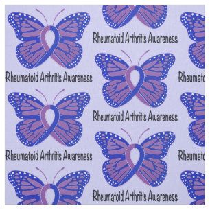 Rheumatoid Arthritis Butterfly Awareness Ribbon Fabric