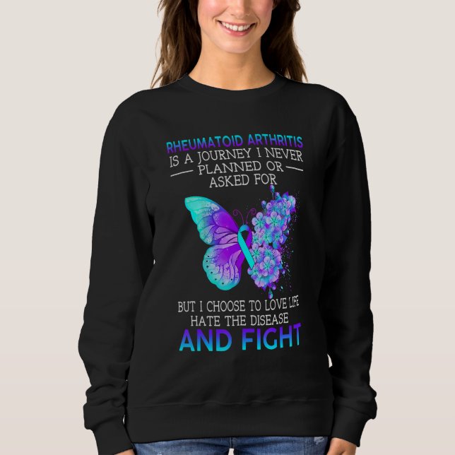 Rheumatoid Arthritis Is A Journey I Never Planned  Sweatshirt (Front)