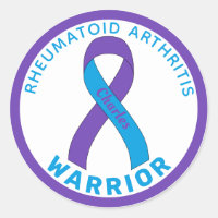 Rheumatoid Arthritis Warrior Ribbon White Classic