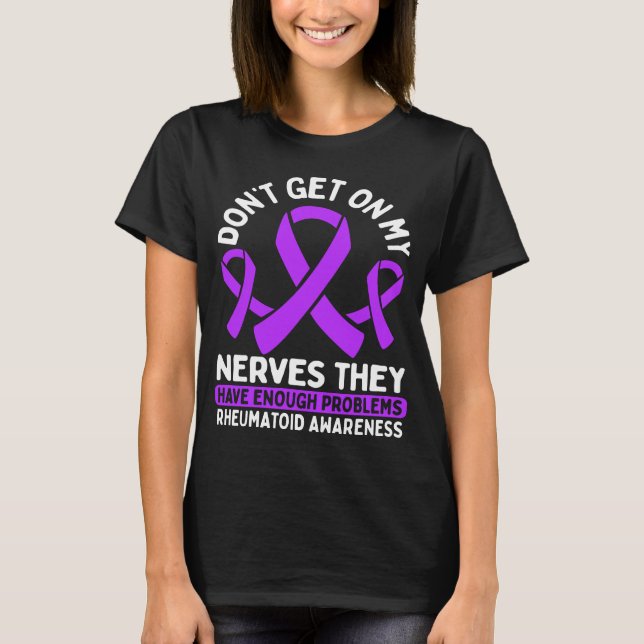 Rheumatoid Awareness Warrior Survivor Fighter T-Shirt (Front)