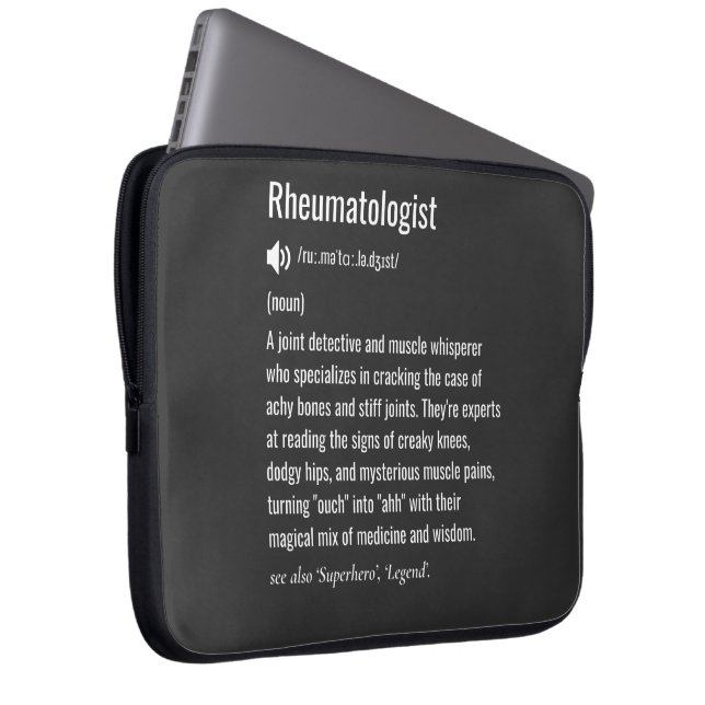 Rheumatologist definition laptop sleeve (Front Right)