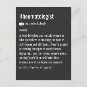 Rheumatologist definition postcard
