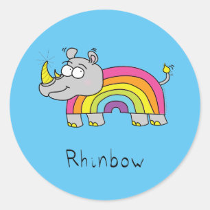 Rhinbow Rhino Rainbow Stickers