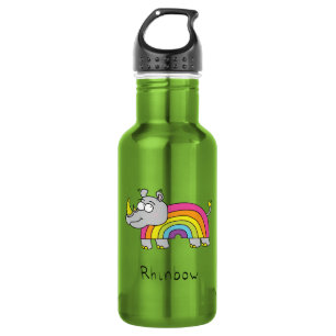 Rhinbow Rhino Rainbow Water Bottle Green