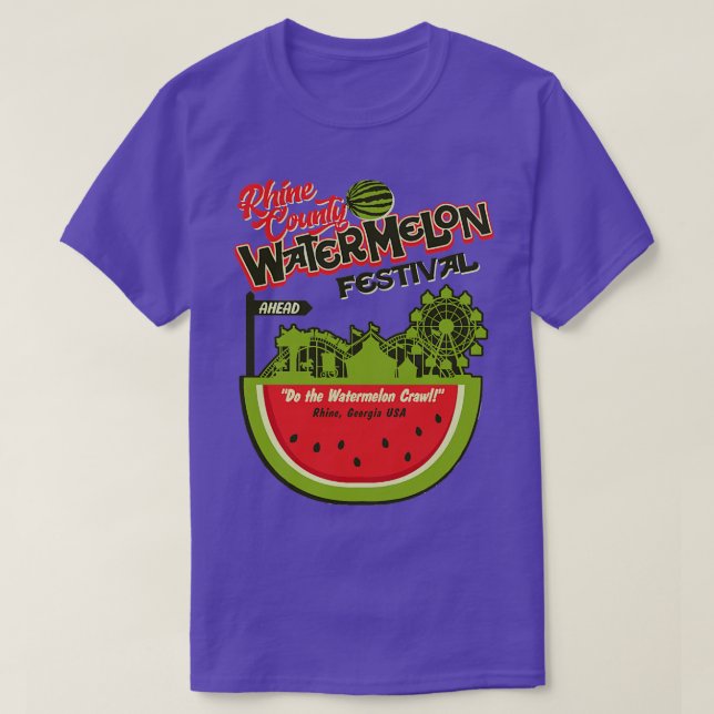Rhine County Watermelon Festival Watermelon Crawl T-Shirt (Design Front)