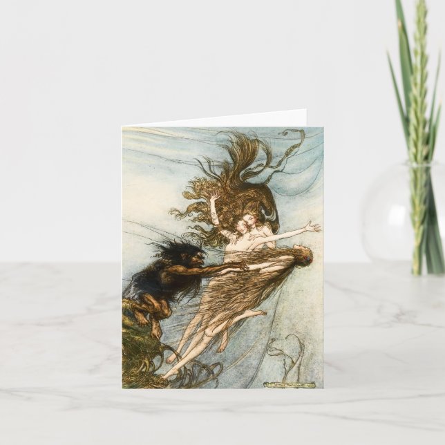 Rhine Maidens & Alberich Notecard (Front)
