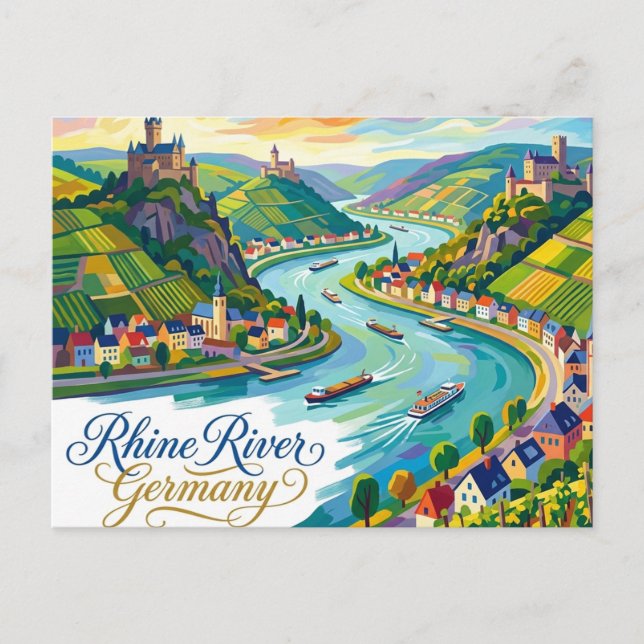 Rhine River Germany Postcard (Front)