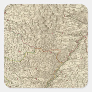 Rhine River Valley, France 2 Square Sticker