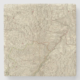 Rhine River Valley, France 2 Stone Coaster