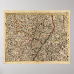 Rhine River Valley in Germany and France Poster