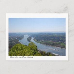Rhine river valley near Bonn, Germany Postcard