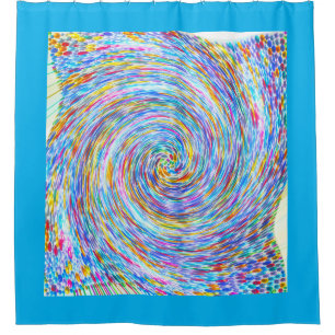 Rhine Stone Swirl Shower Curtain