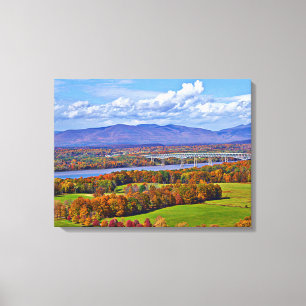 Rhinecliff Bridge in the fall Canvas Print