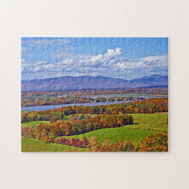 Rhinecliff Bridge in the fall Jigsaw Puzzle (Horizontal)
