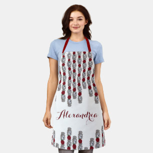 Rhinestone and Roses Glitter Drips  Apron