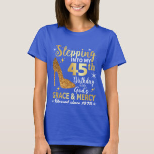 Rhinestone Birthday Shirt 45 Years Old Birthday
