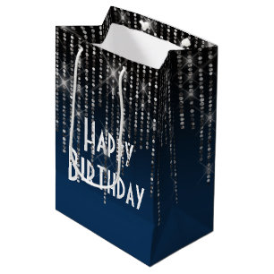Rhinestone Bling Birthday Medium Gift Bag