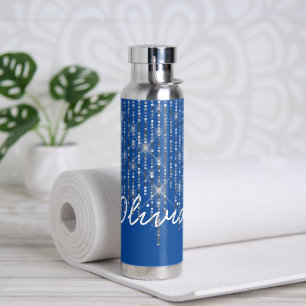 Rhinestone Bling with Name   Water Bottle