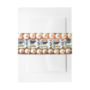 Rhinestone diamonds jewellery pearls gemstones invitation belly band