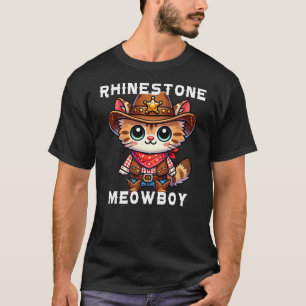 RhineStone Meowboy Cat T-Shirt