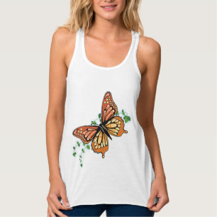 Rhinestone Monarch Butterfly Tank Top