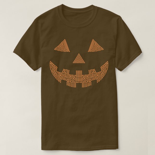 Rhinestone Pumpkin Jack O'Lantern for Halloween Pa T-Shirt (Design Front)