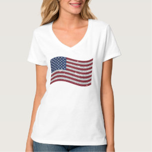 Rhinestone US Flag Illustration – Patriotic T-Shirt