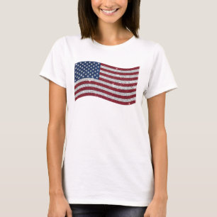 Rhinestone US Flag Illustration – Patriotic T-Shirt