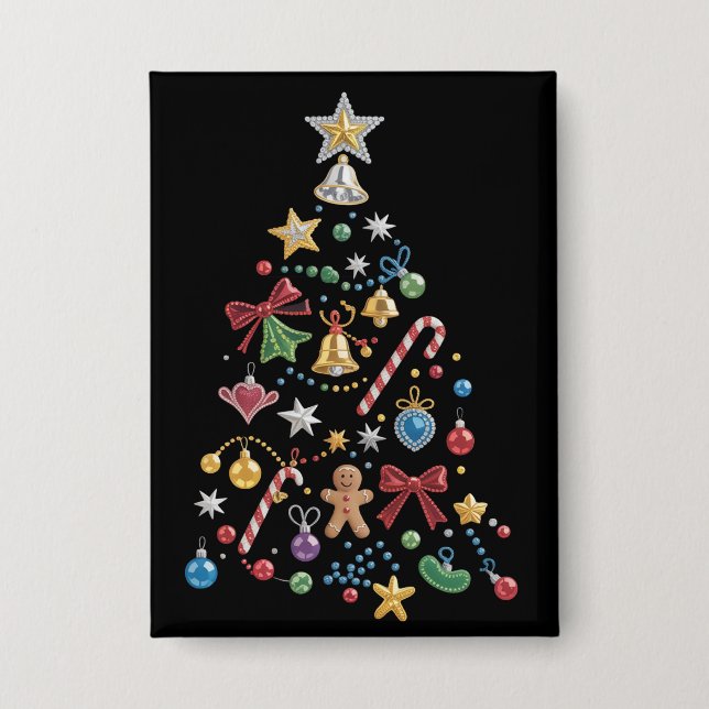 Rhinestone Whimiscal Bling Christmas Tree Holiday (Front)