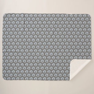 Rhinestones grey bg sherpa blanket