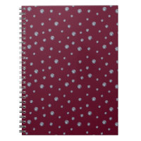 Rhinestones on dark red