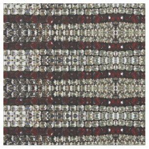 Rhinestones - red and clear fabric