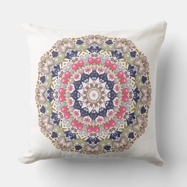 Rhinestones, sequins, confetti cushion (Front)