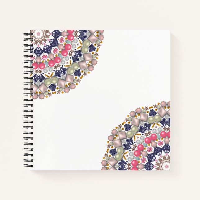 Rhinestones, sequins, confetti notebook (Front)