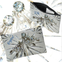 Rhinestones Vintage Art Deco Elegant Silvery Grey
