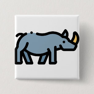 Rhino 15 Cm Square Badge