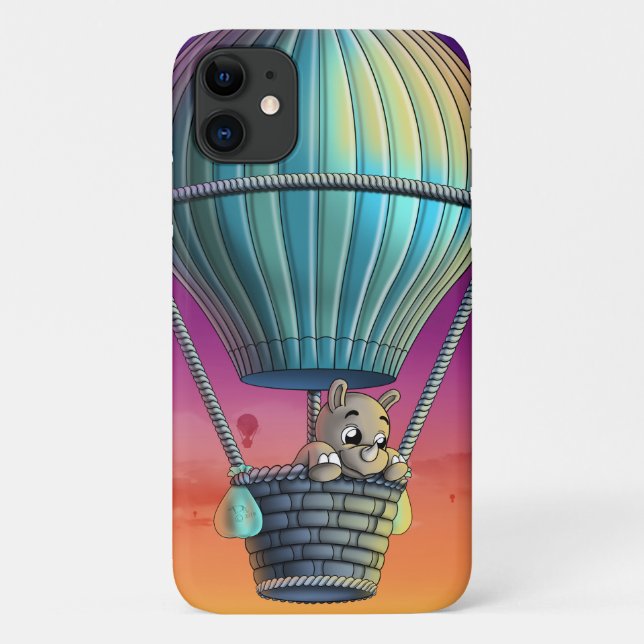Rhino and Hot Air Balloon Case-Mate iPhone Case (Back)