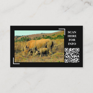 Rhino and Reeds Wildlife Photography Custom Business Card