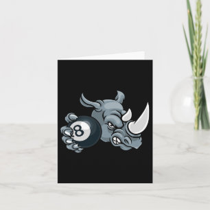 Rhino Angry Pool 8 Ll Billiards Cartoon Card