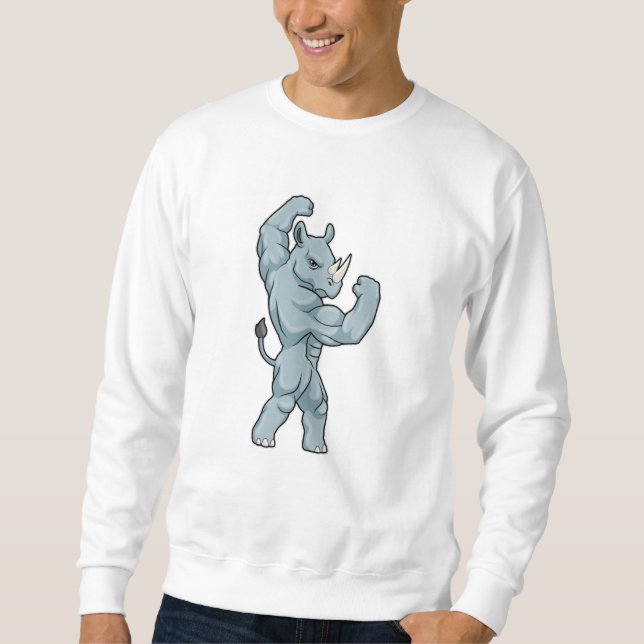 Rhino as Bodybuilder extreme Sweatshirt (Front)